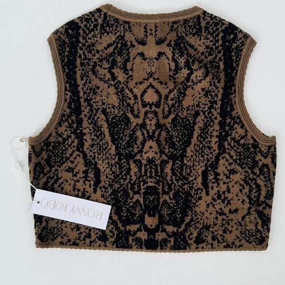 Torn by RONNY KOBO Crop Sleeveless DARCEY Safari Top - Picture 5 of 5